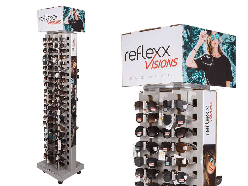 Floor display for 88 sunglasses,