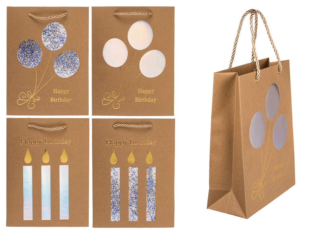 Craft paper bag, Happy Birthday,