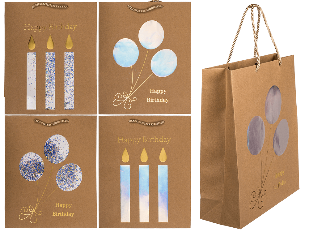 Craft paper bag, Happy Birthday