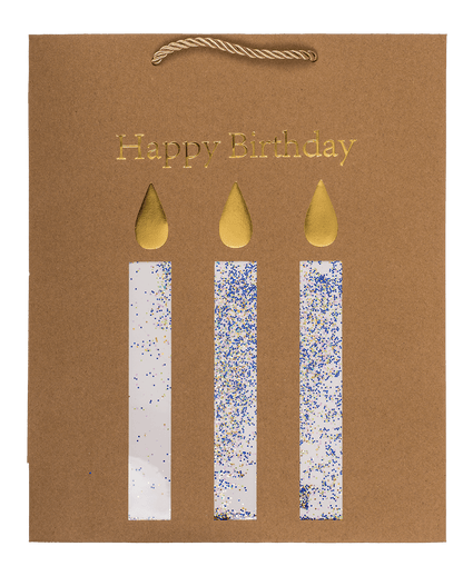 Craft paper bag, Happy Birthday