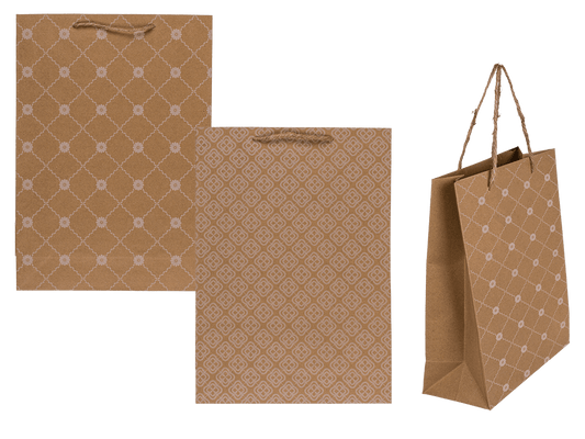Kraft paper bag,with flower rank,