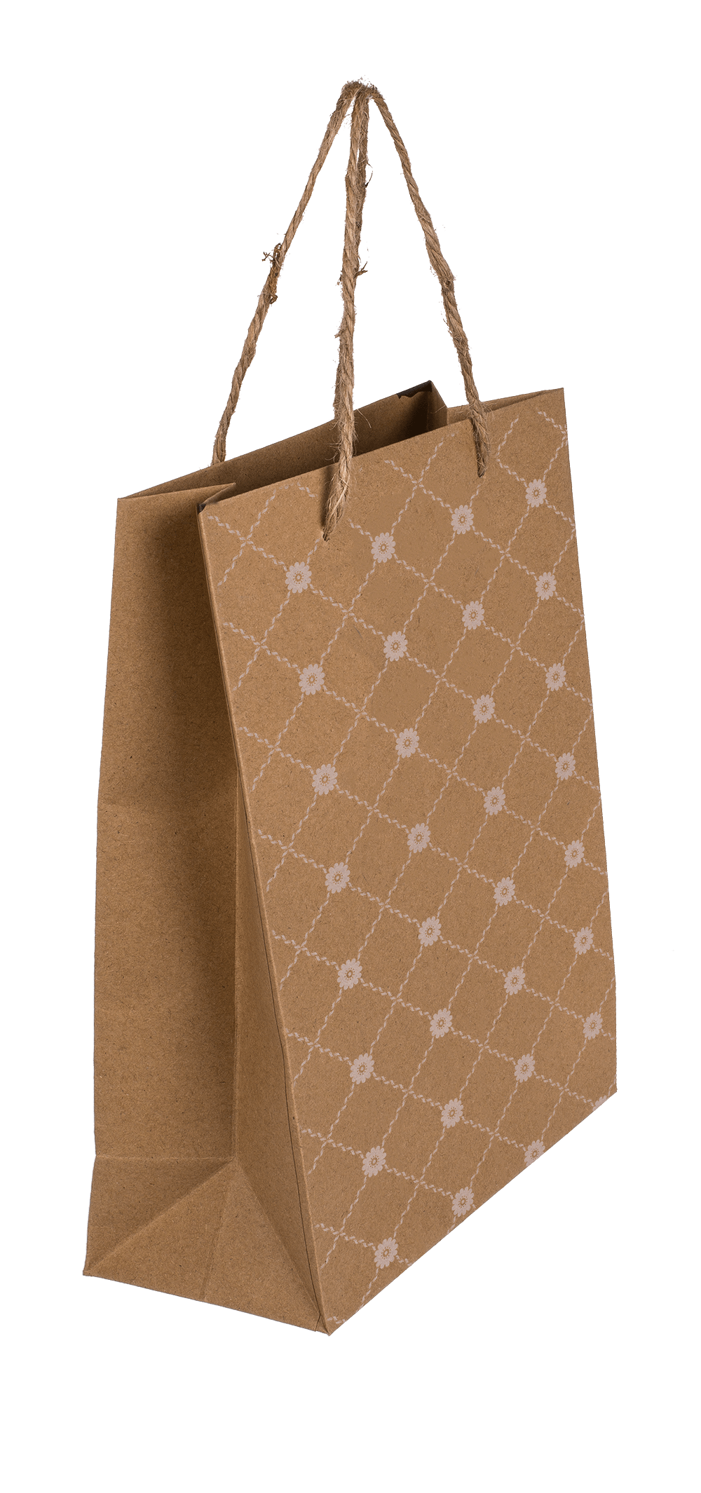 Kraft paper bag,with flower rank,