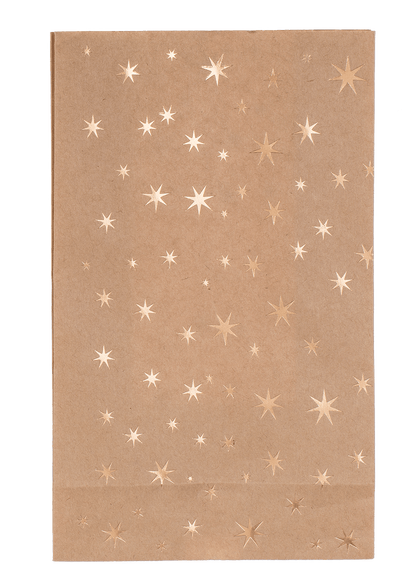 Craft paper bag, stars,