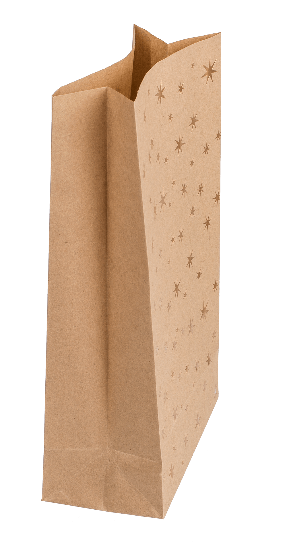 Craft paper bag, stars,