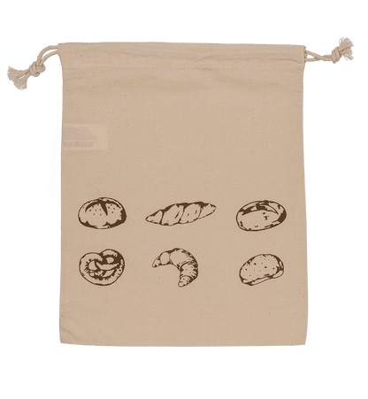 Cotton bread bag, ca. 35 x 29 cm,