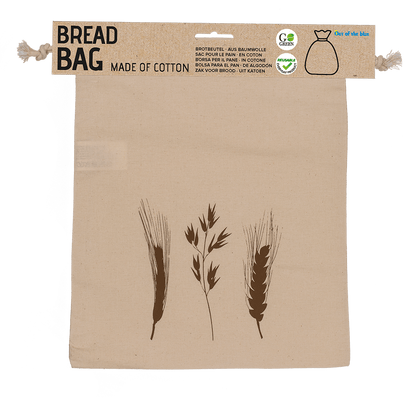 Cotton bread bag, ca. 35 x 29 cm,
