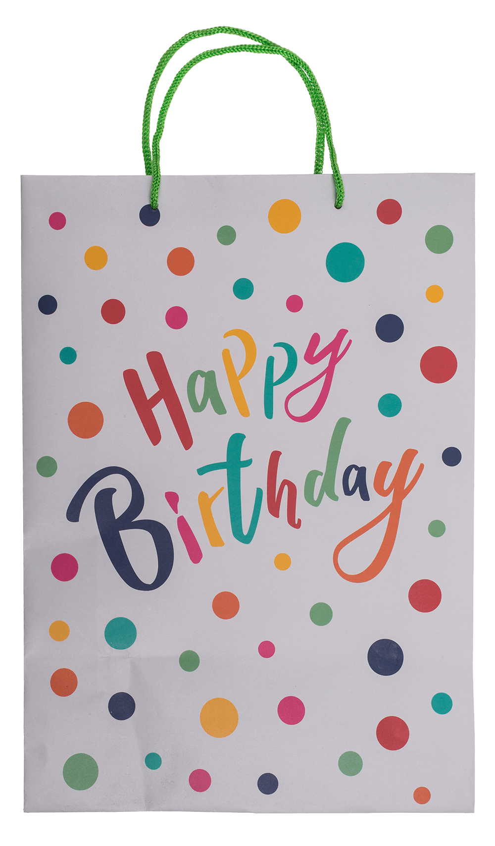 Light grey colored paper bag, Happy Birthday,