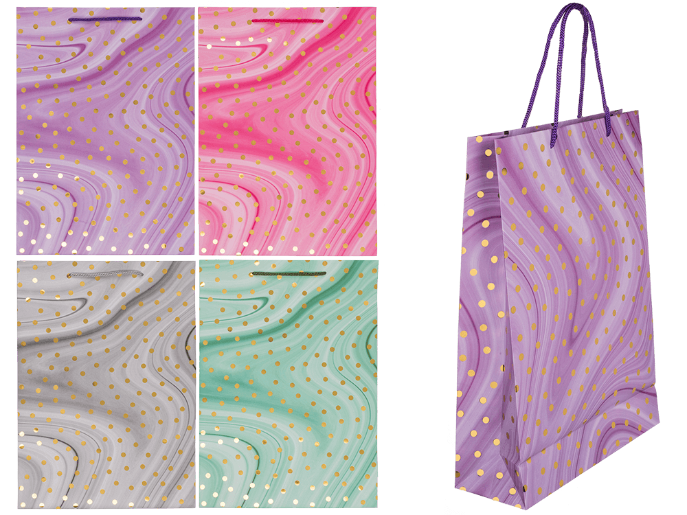 Paper bag, Golden Dots,