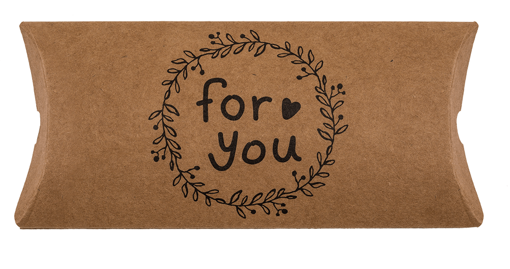 Kraft paper pillow boxes, For you, Congrats,