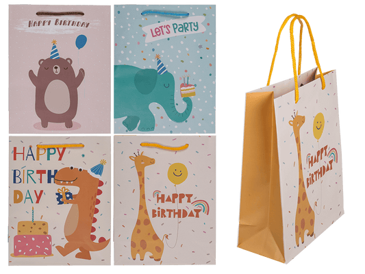 Paper gift bag, Birthday animals,