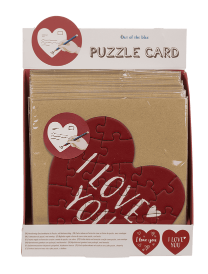 Heart shaped gift card, puzzle, Love,