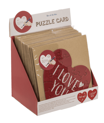 Heart shaped gift card, puzzle, Love,