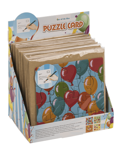 Square shaped gift card, puzzle, Birthday,