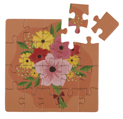 Square shaped gift card, puzzle, Birthday,