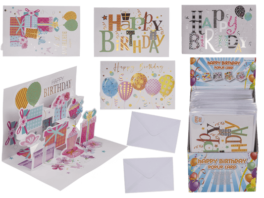 Pop-Up present card, Happy Birthday,