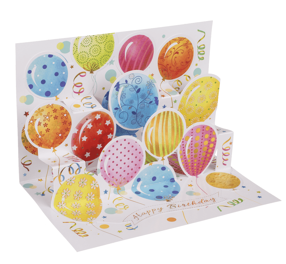 Pop-Up present card, Happy Birthday,