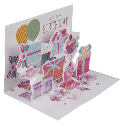 Pop-Up present card, Happy Birthday,