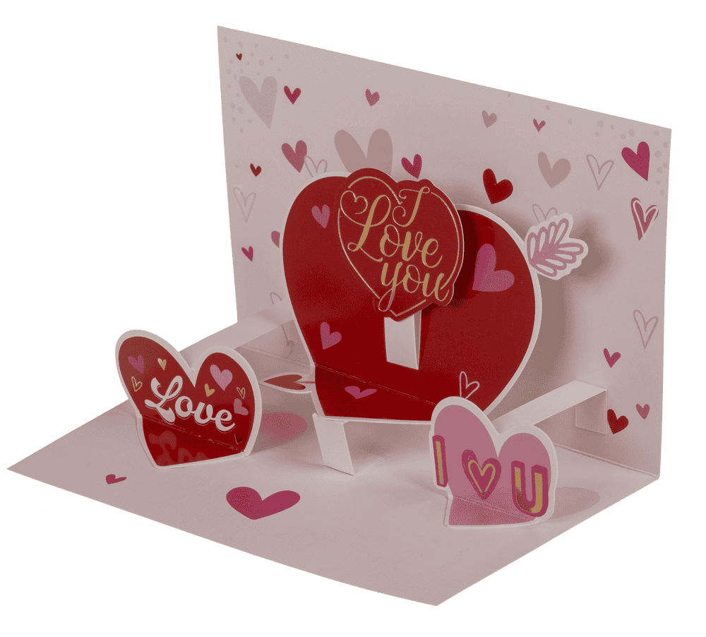 Pop-Up present card, Love,