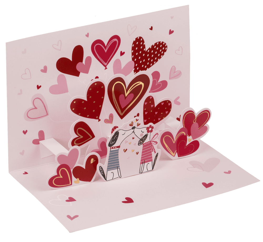 Pop-Up present card, Love,