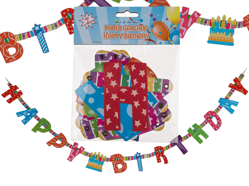 Paper Garland, Happy Birthday,