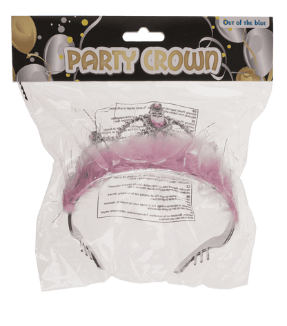 Party crown with rose coloured deco stones &