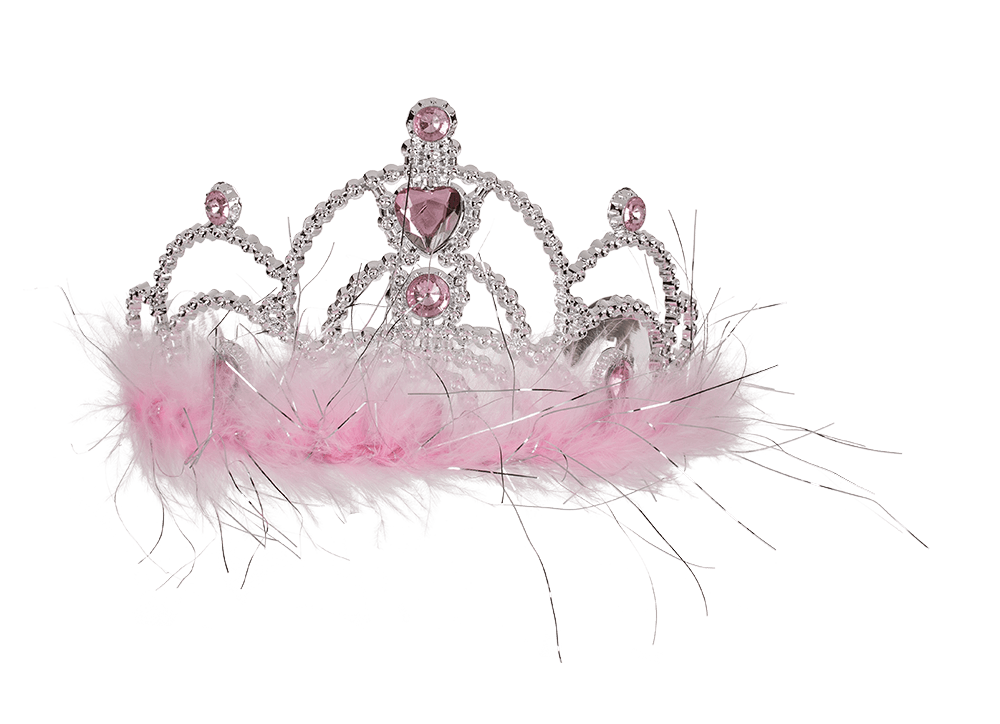 Party crown with rose coloured deco stones &