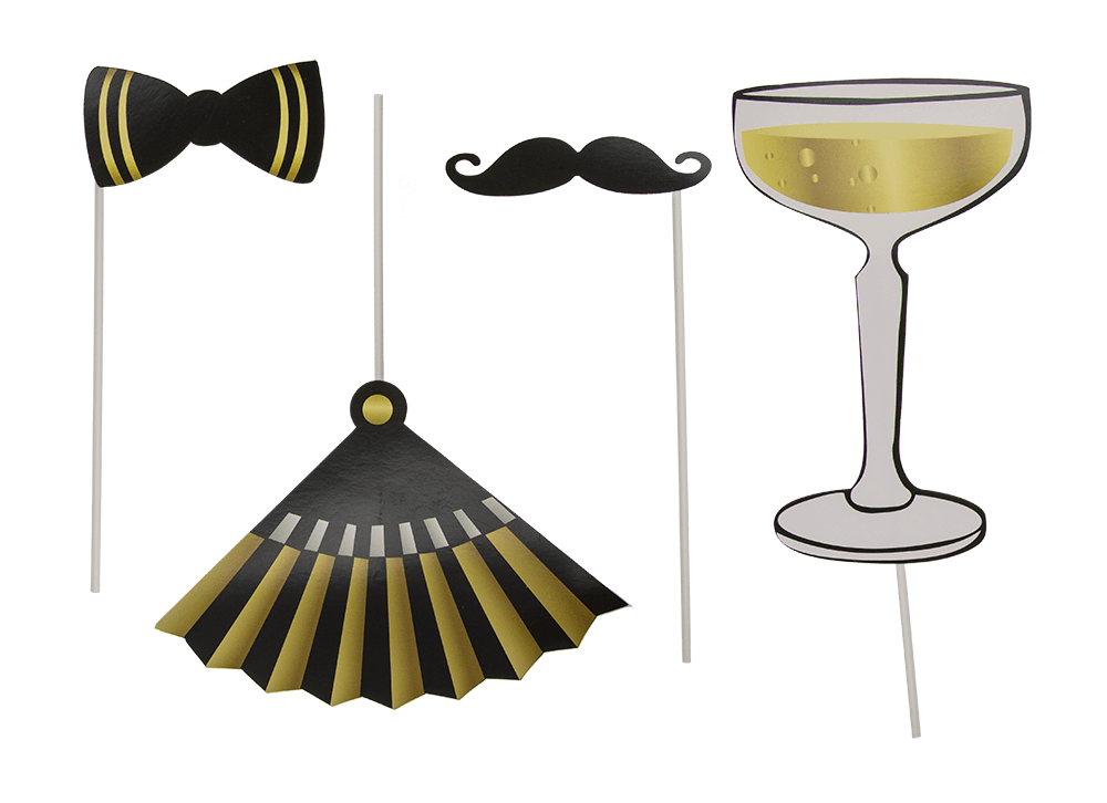 Party photo accessories on stick,