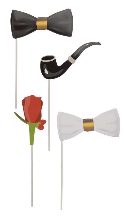 Party photo accessories on stick,