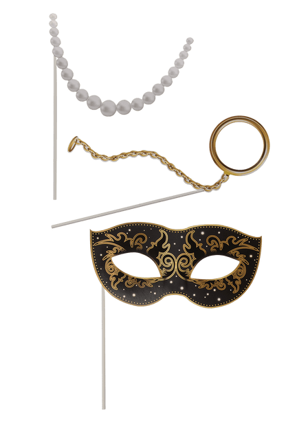 Party photo accessories on stick,