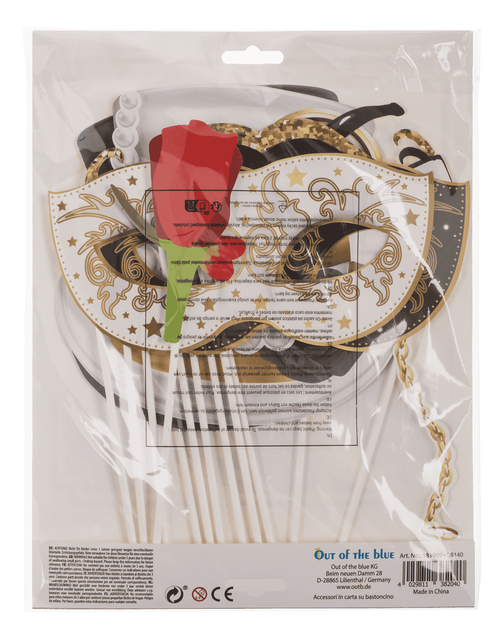 Party photo accessories on stick,