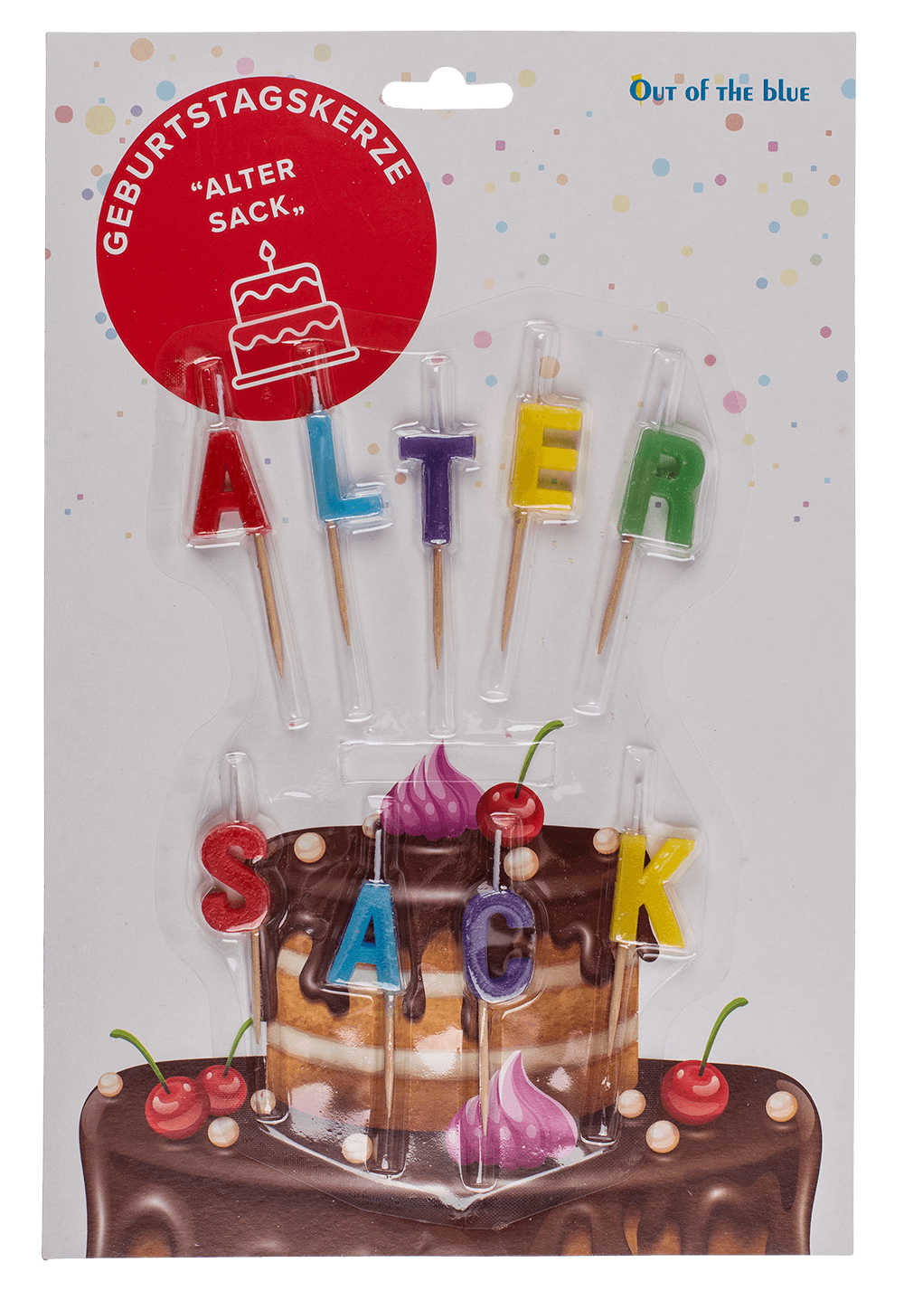 Birthday candle "Alter Sack"/"Alte Schachtel",