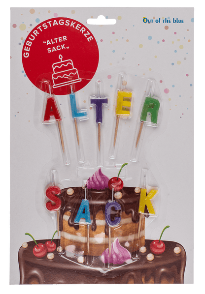 Birthday candle "Alter Sack"/"Alte Schachtel",