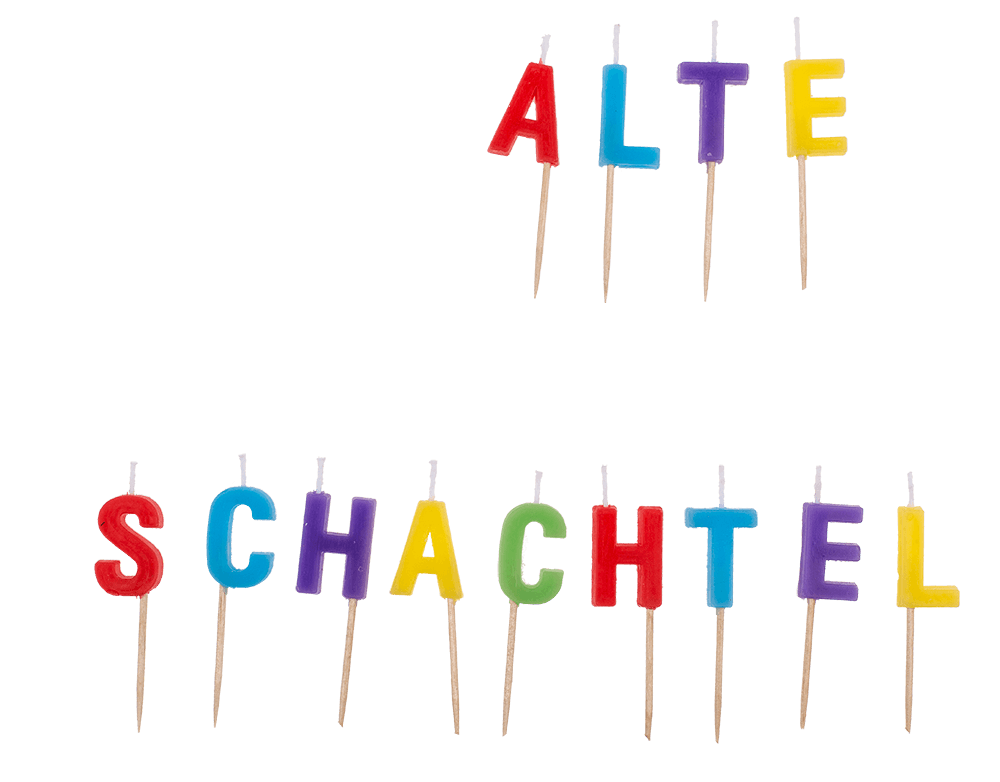 Birthday candle "Alter Sack"/"Alte Schachtel",