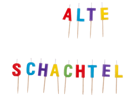Birthday candle "Alter Sack"/"Alte Schachtel",