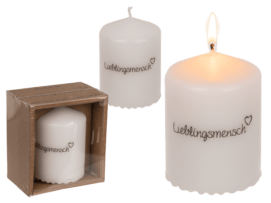 Pillar candle, Lieblingsmensch,