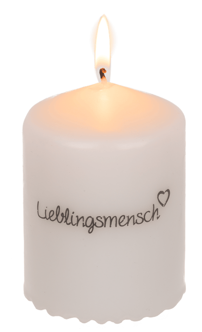 Pillar candle, Lieblingsmensch,