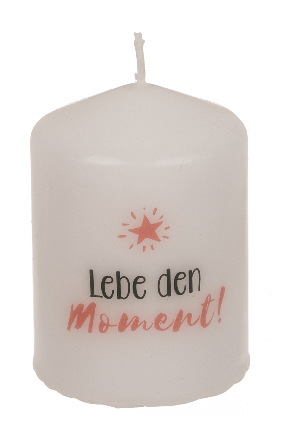 Pillar candle, Lebe den Moment,