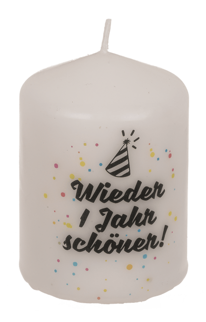 Pillar candle. Wieder ein Jahr schöner,