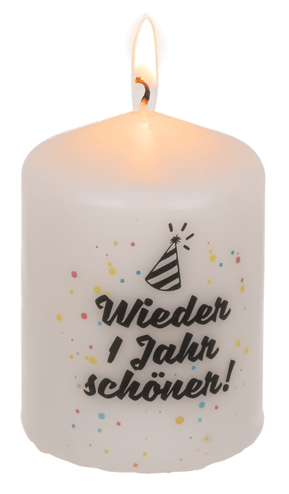 Pillar candle. Wieder ein Jahr schöner,