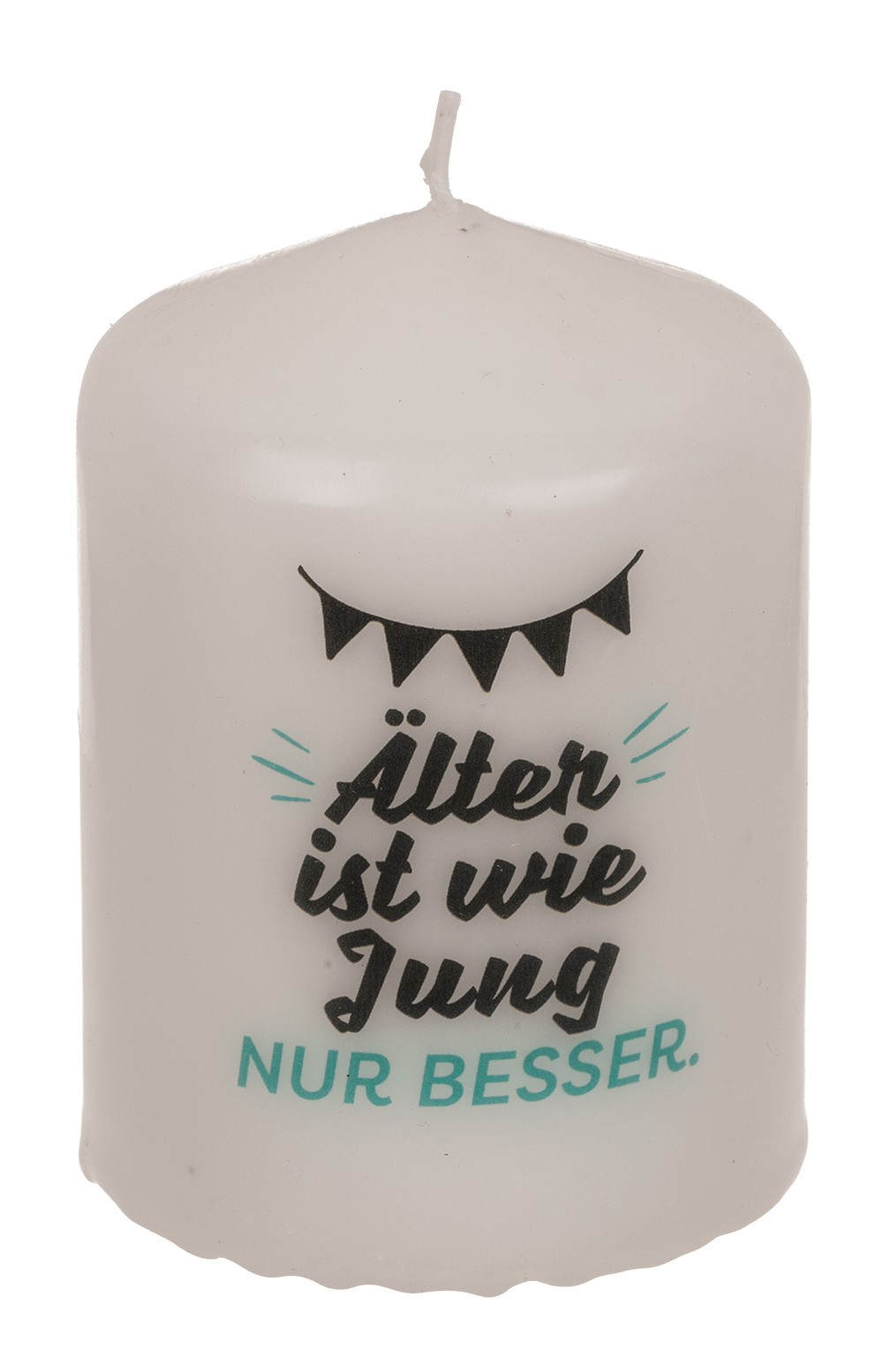 Pillar candle, Älter ist wie jung, nur besser,
