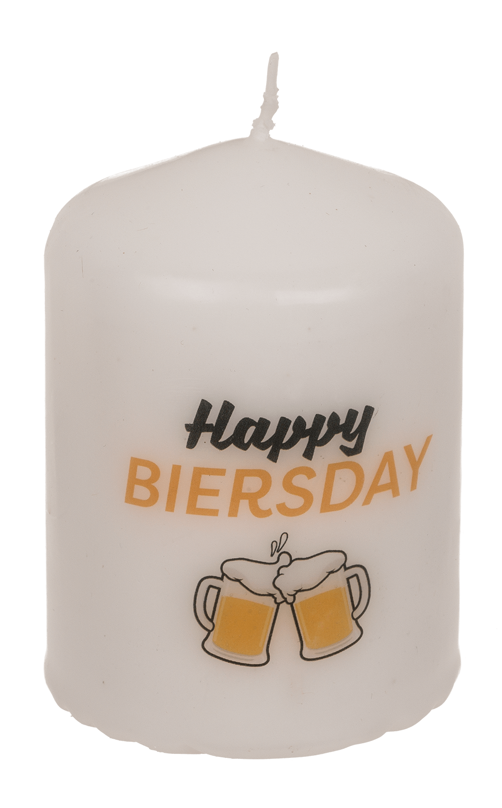Pillar candle, Happy Biersday,