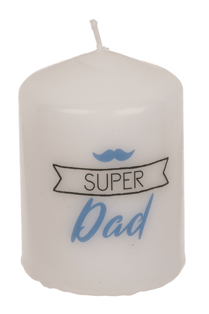 Pillar candle, Super Dad,