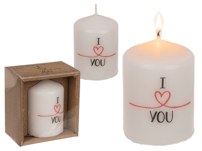 Pillar candle. I love you,