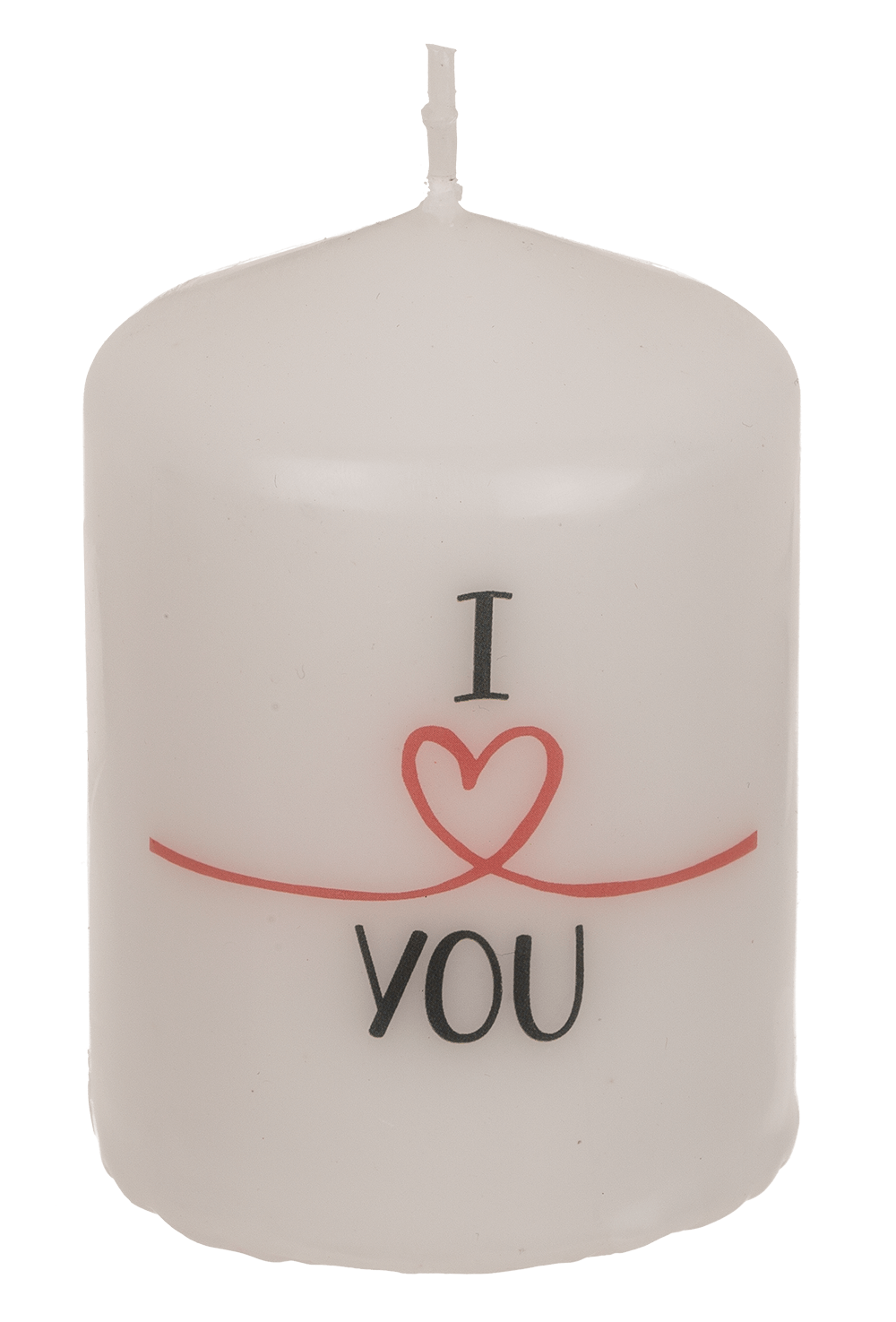 Pillar candle. I love you,