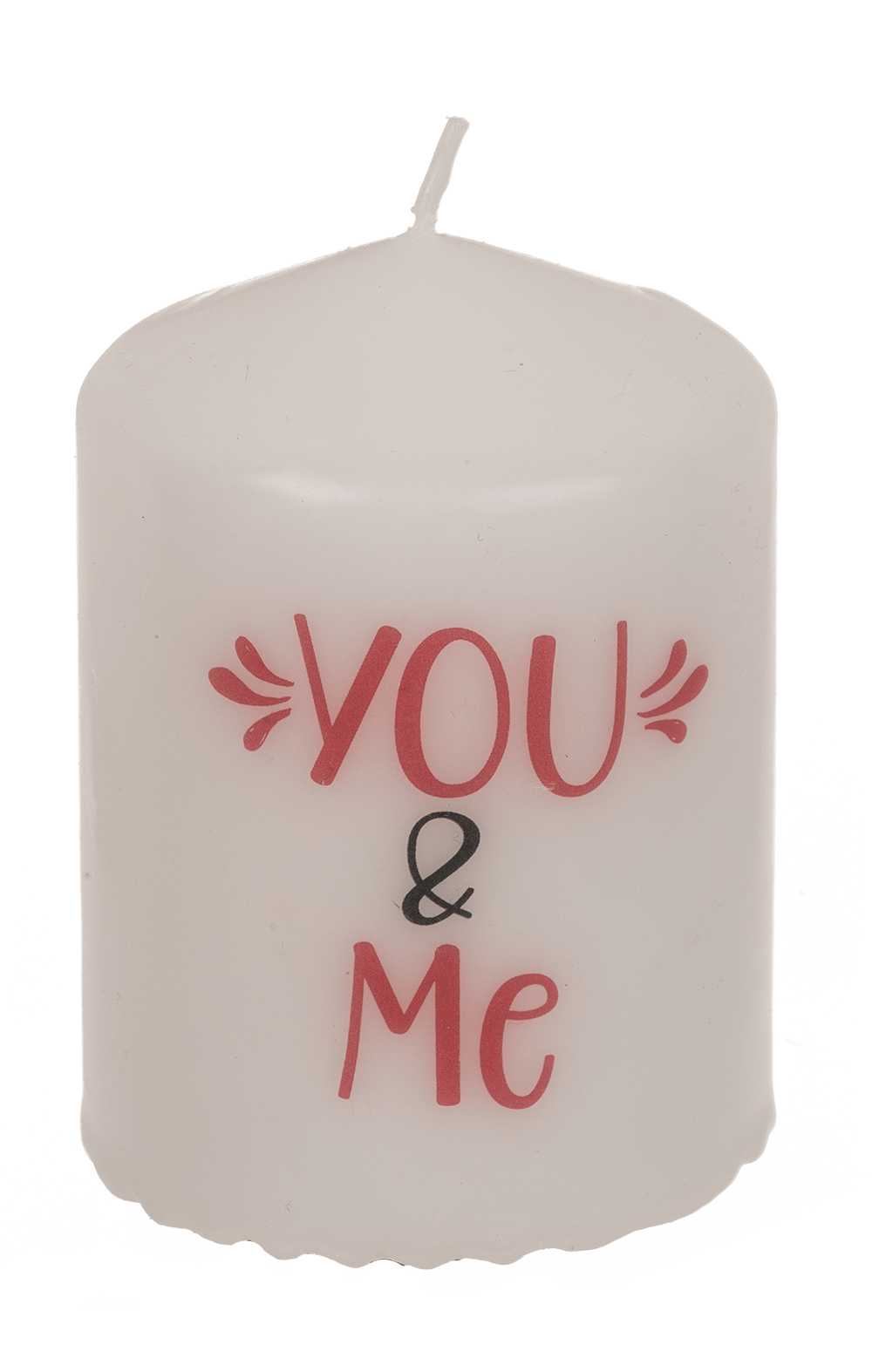 Pillar candle, You & Me,