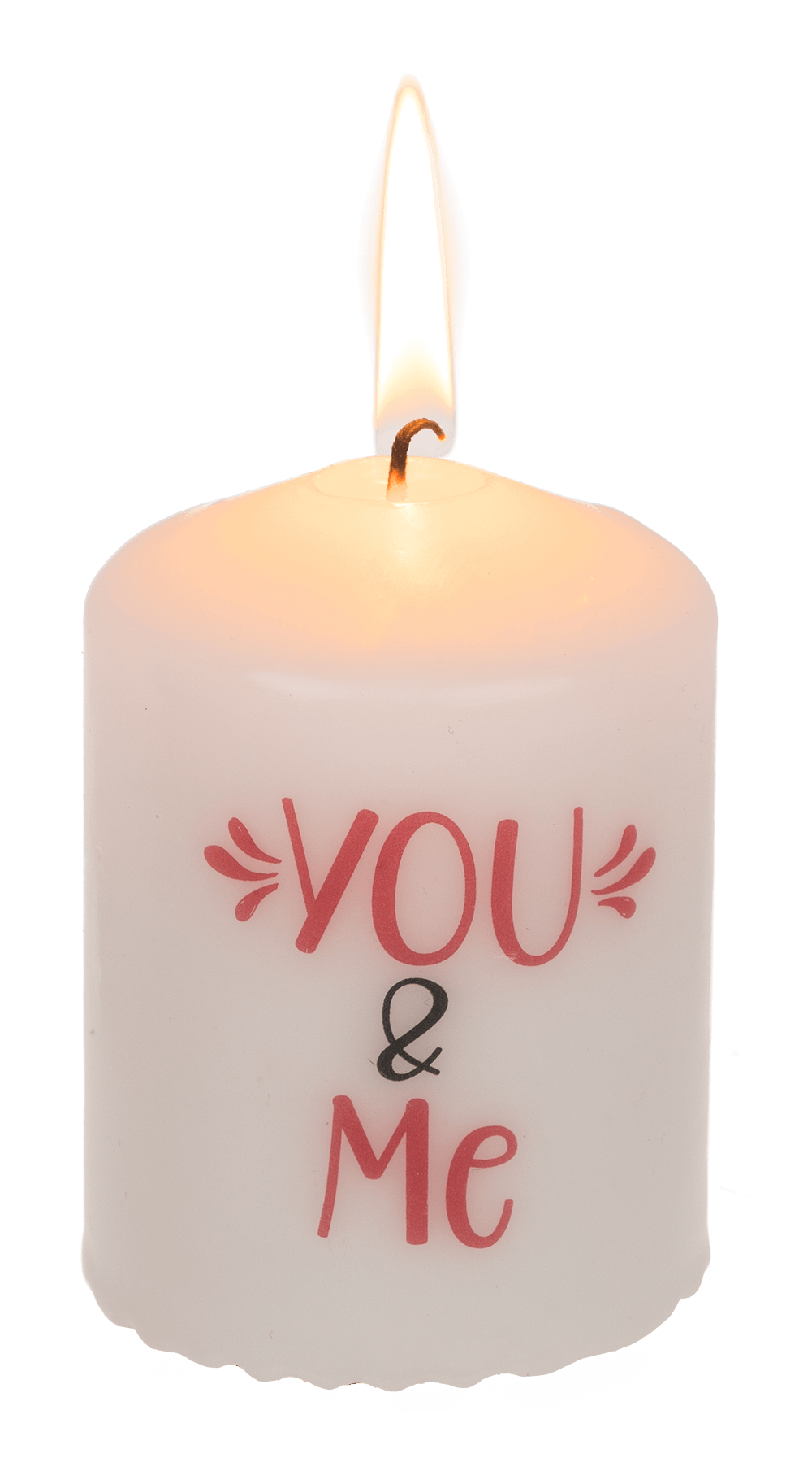 Pillar candle, You & Me,