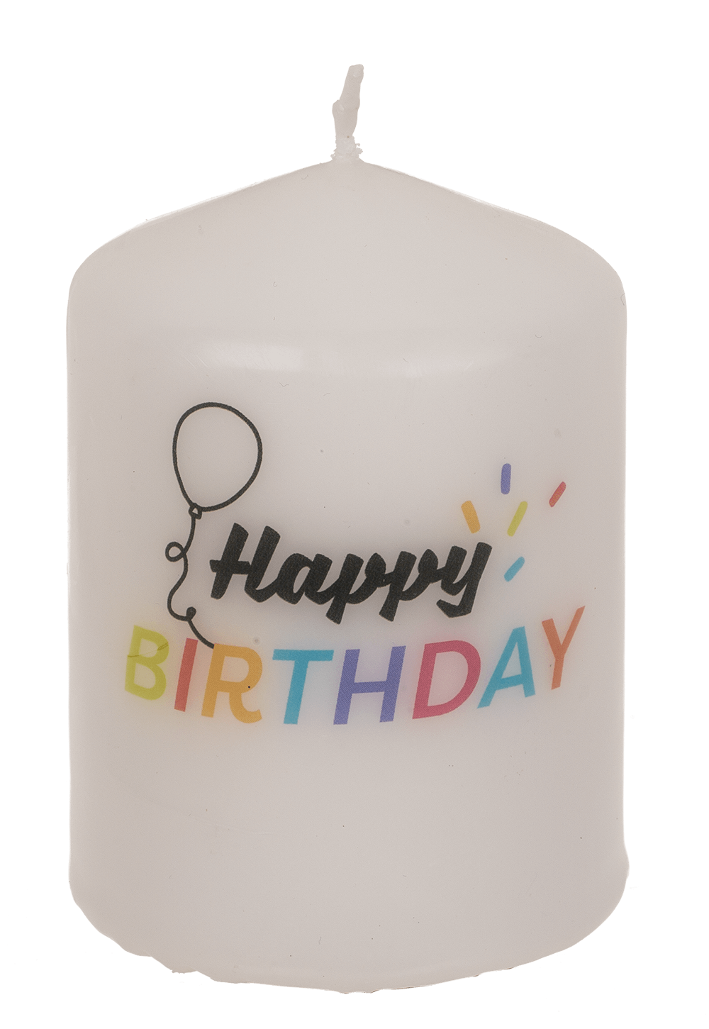 Pillar candle, Happy Birthday,