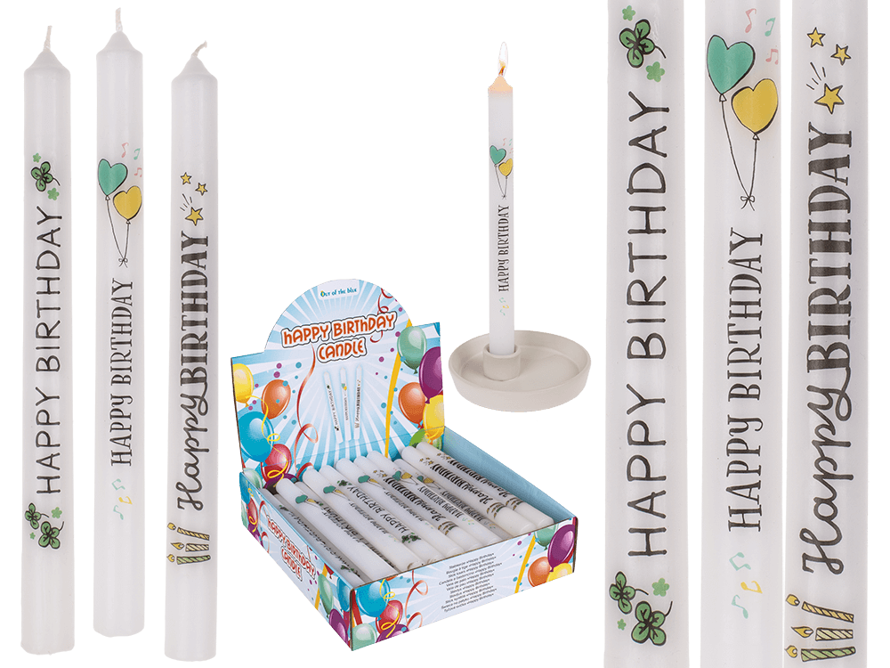 Stick candle, Happy Birthday,