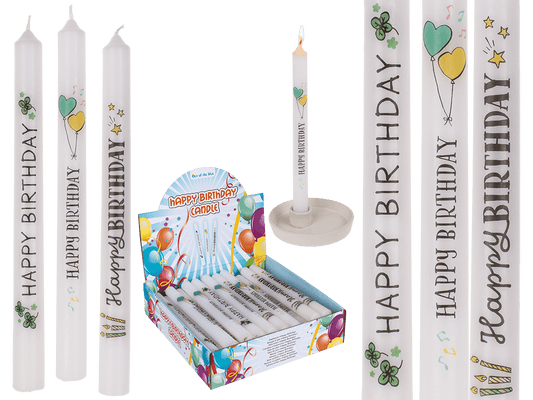 Stick candle, Happy Birthday,