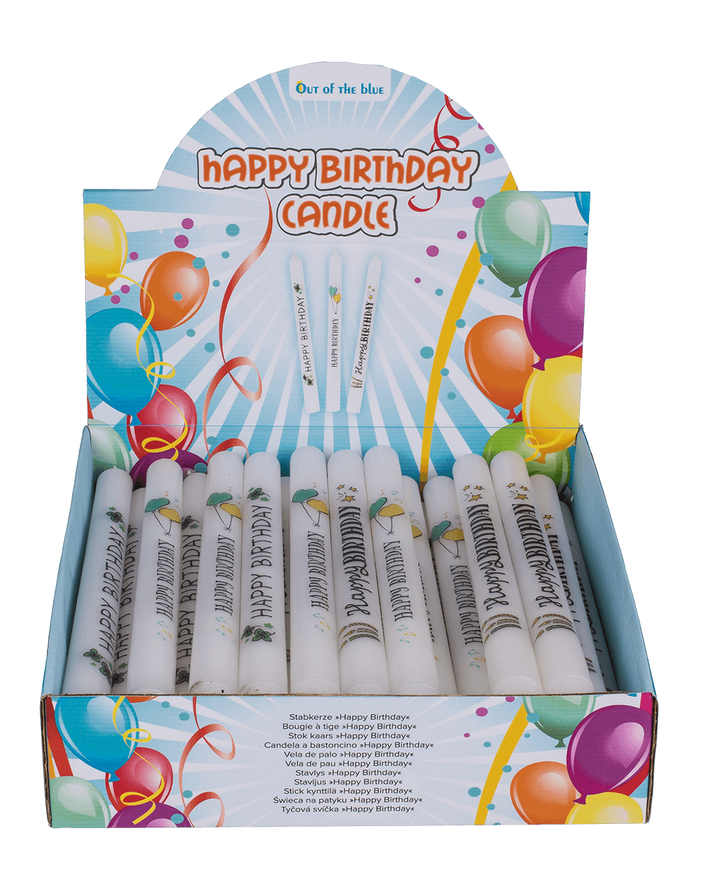 Stick candle, Happy Birthday,